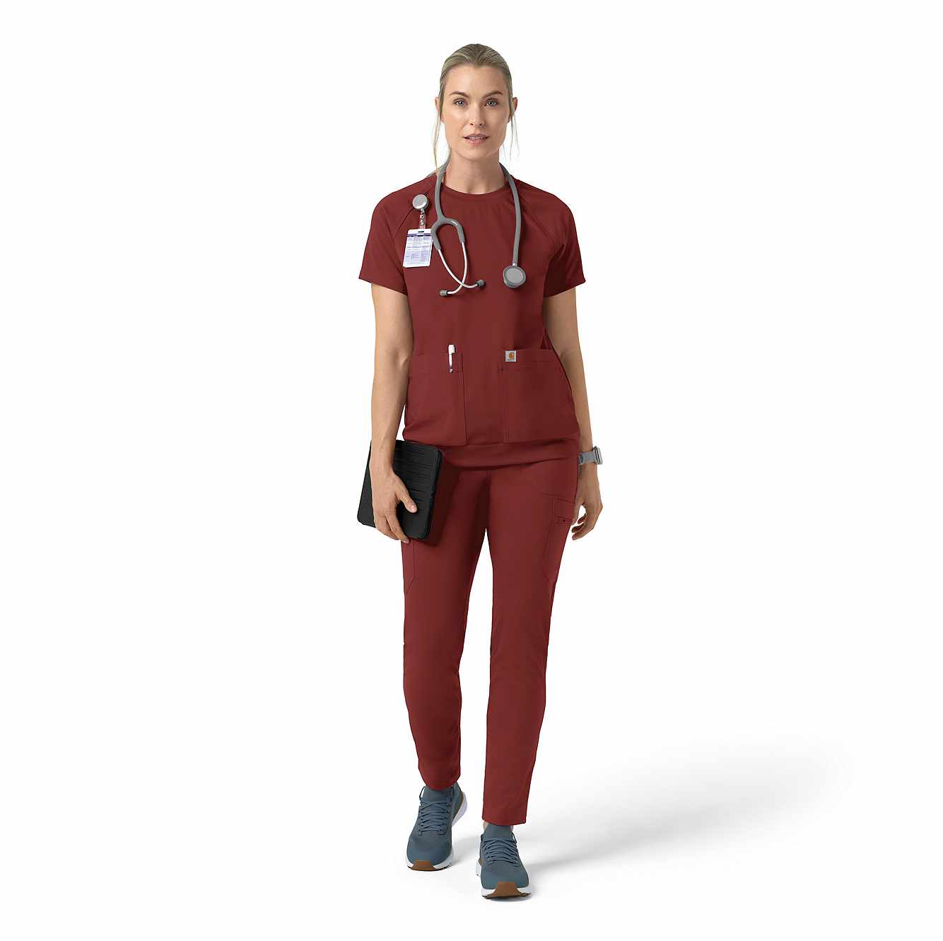 Women's Force Cross-Flex Knit Crew Neck Scrub Top