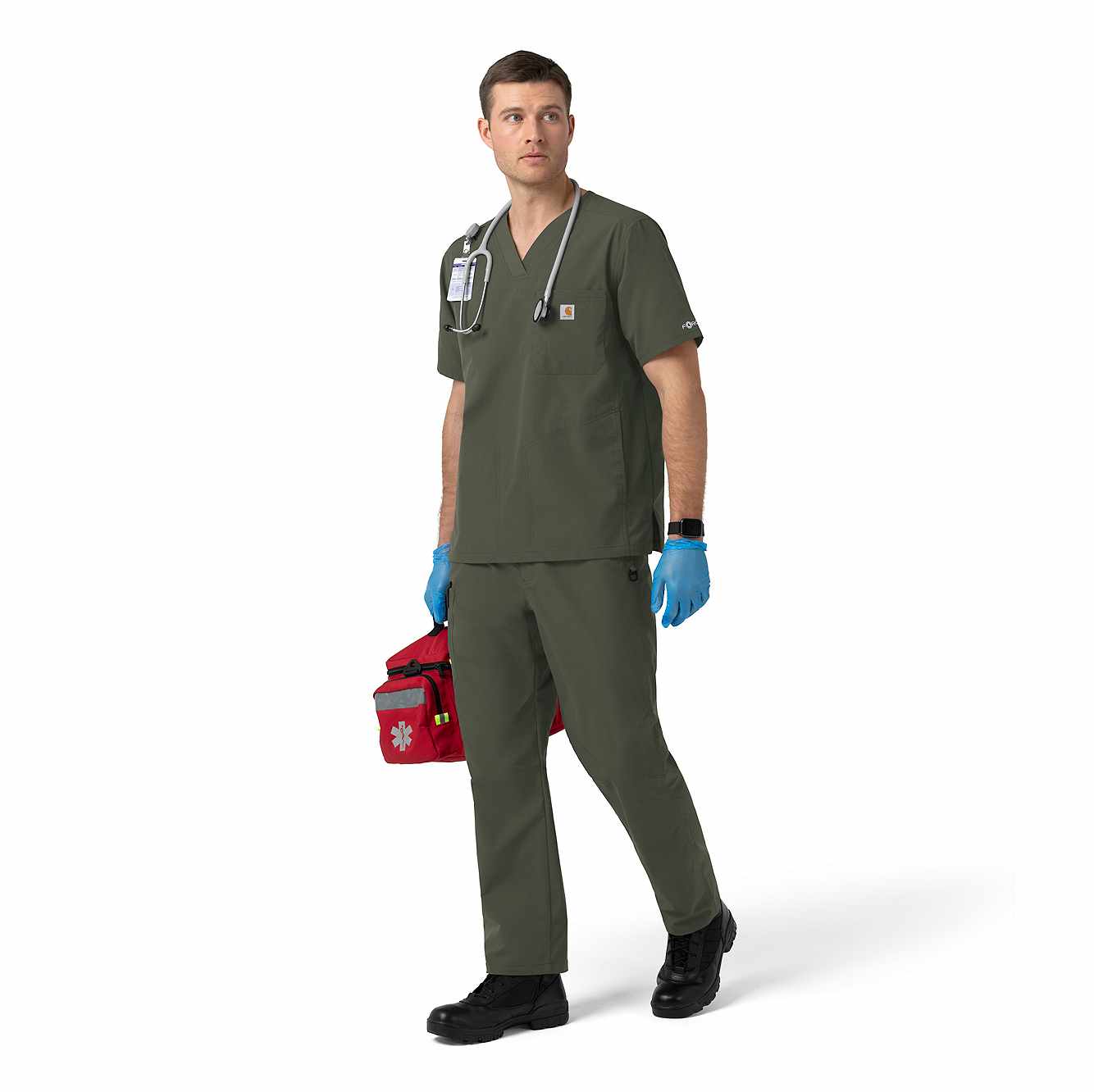 Rugged Flex FLD Ripstop V-Neck Scrub Top