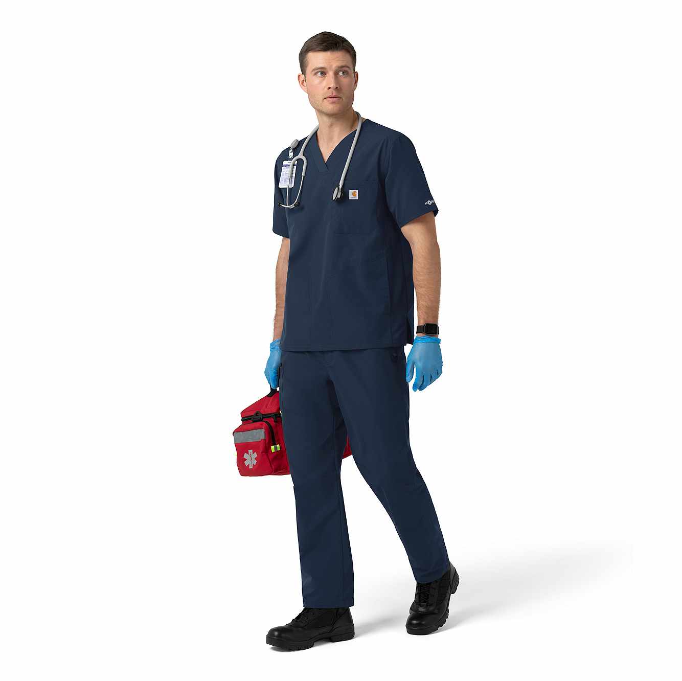 Rugged Flex FLD Ripstop V-Neck Scrub Top