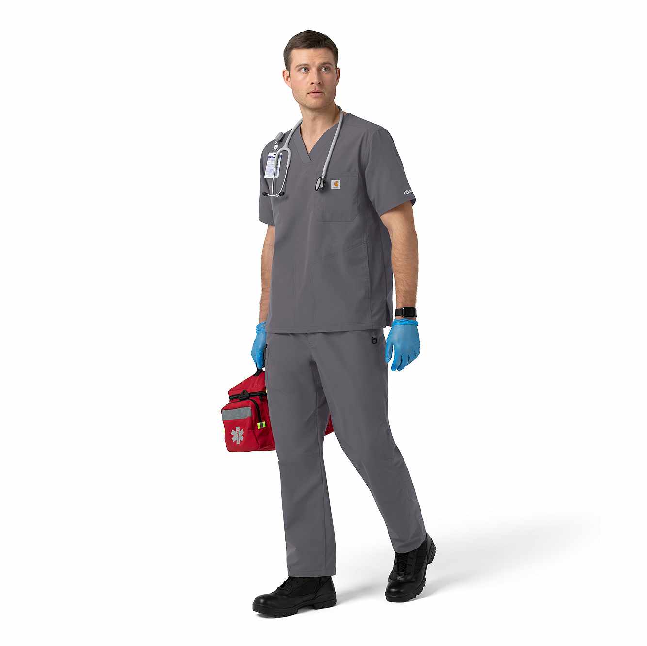 Rugged Flex FLD Ripstop V-Neck Scrub Top