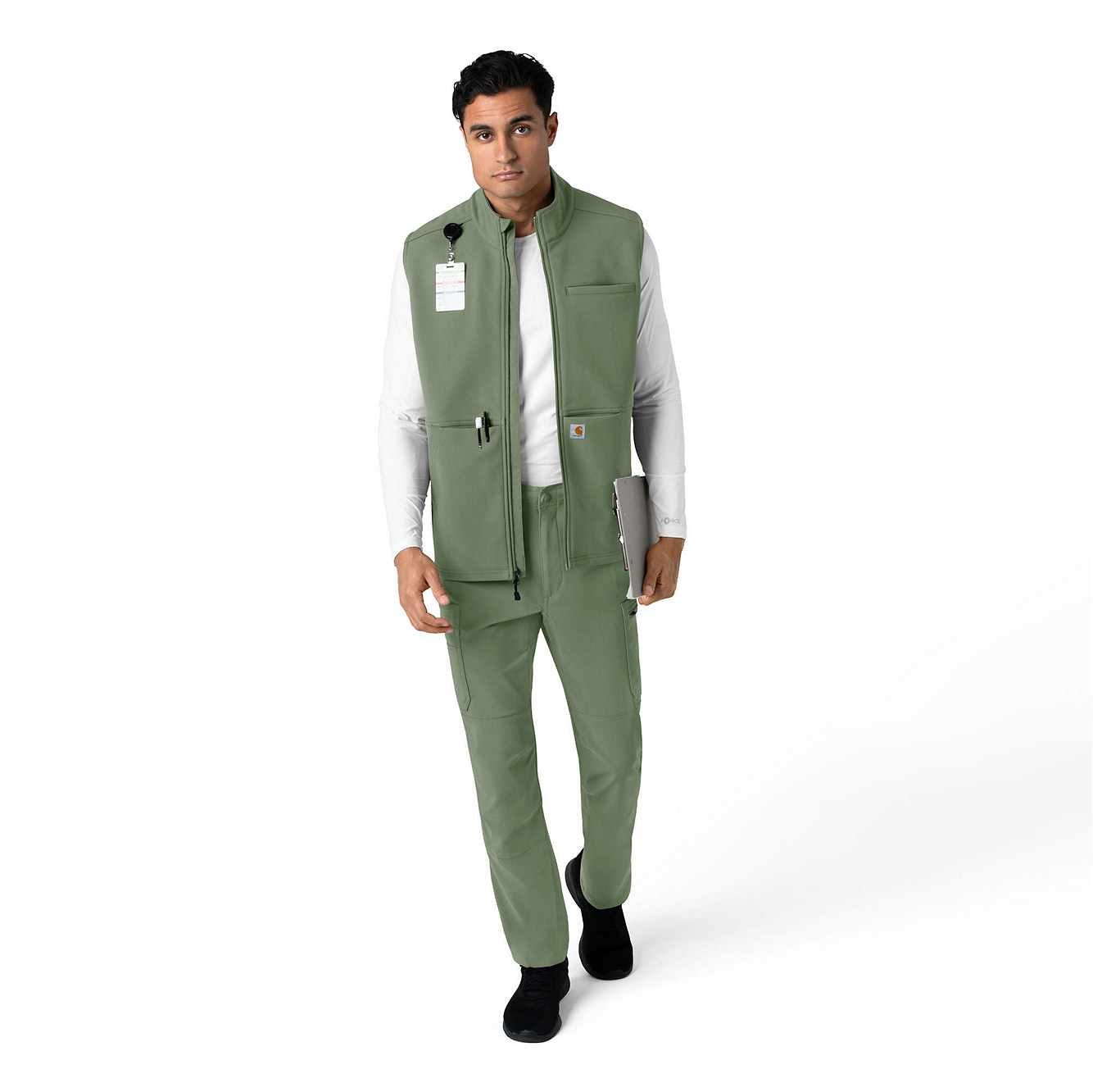 Rugged Flex® Men's Bonded Fleece Scrub Vest