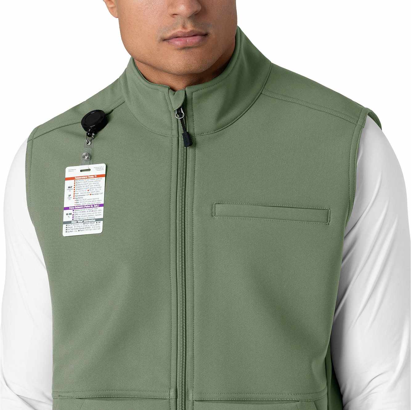 Rugged Flex® Men's Bonded Fleece Scrub Vest