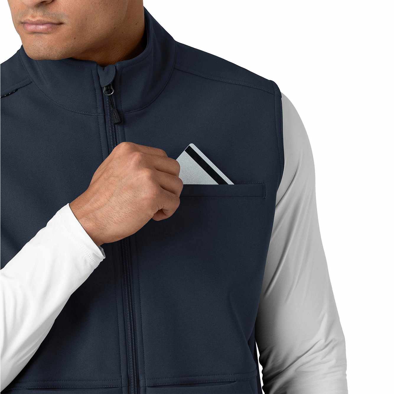 Rugged Flex® Men's Bonded Fleece Scrub Vest