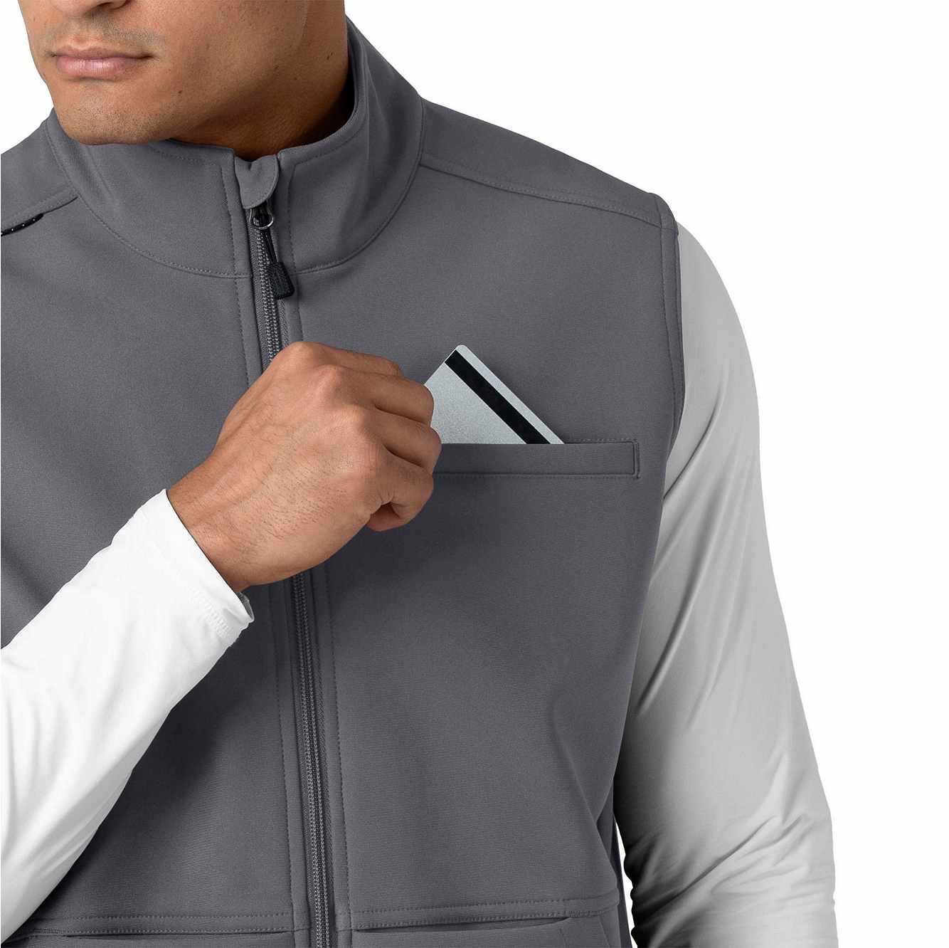 Rugged Flex® Men's Bonded Fleece Scrub Vest
