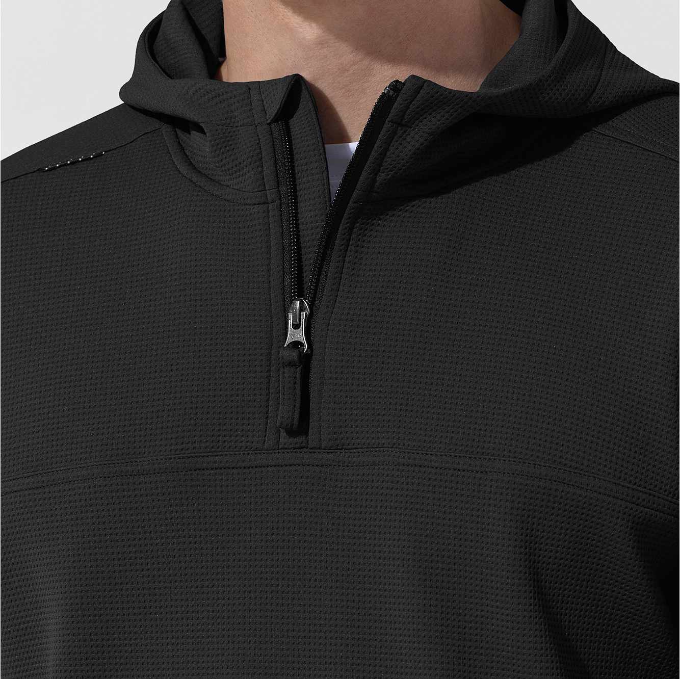Layers Quarter Zip Waffle Hoodie