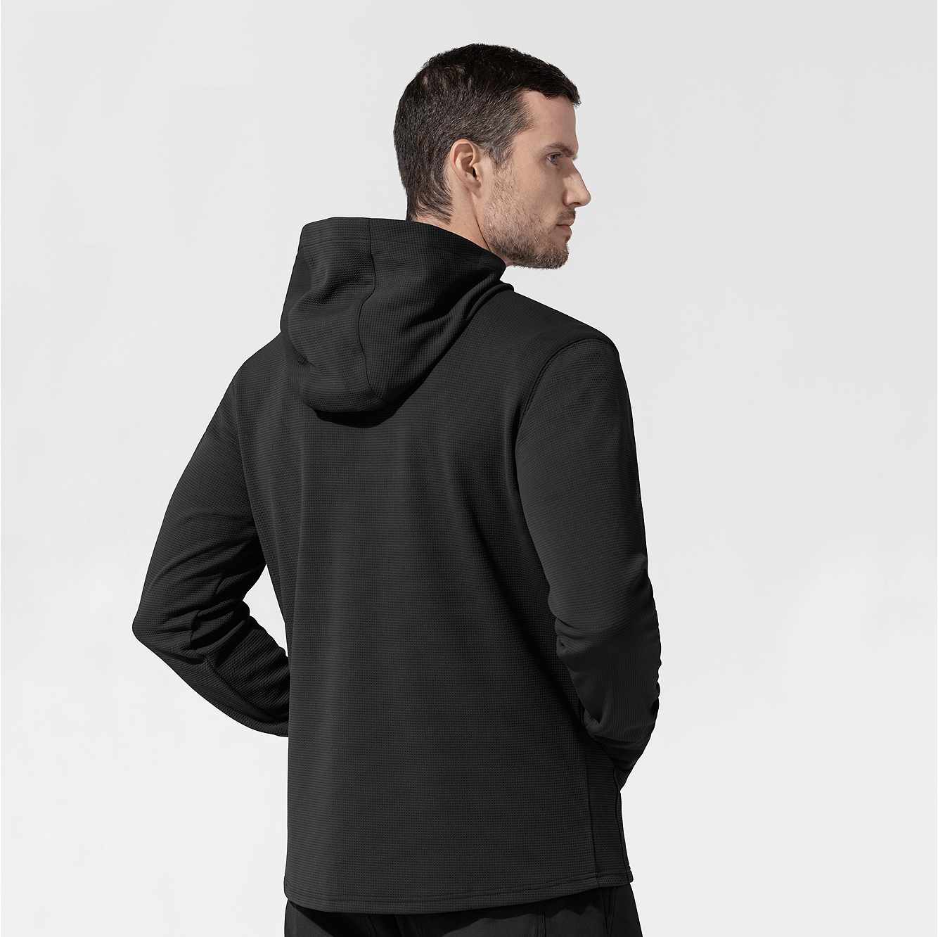 Layers Quarter Zip Waffle Hoodie