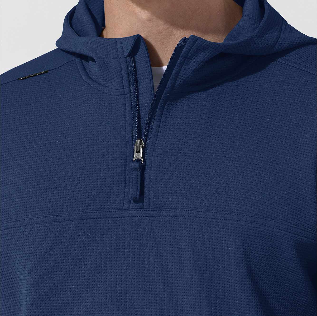 Layers Quarter Zip Waffle Hoodie