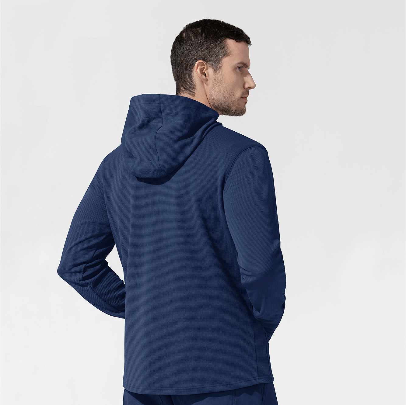 Layers Quarter Zip Waffle Hoodie