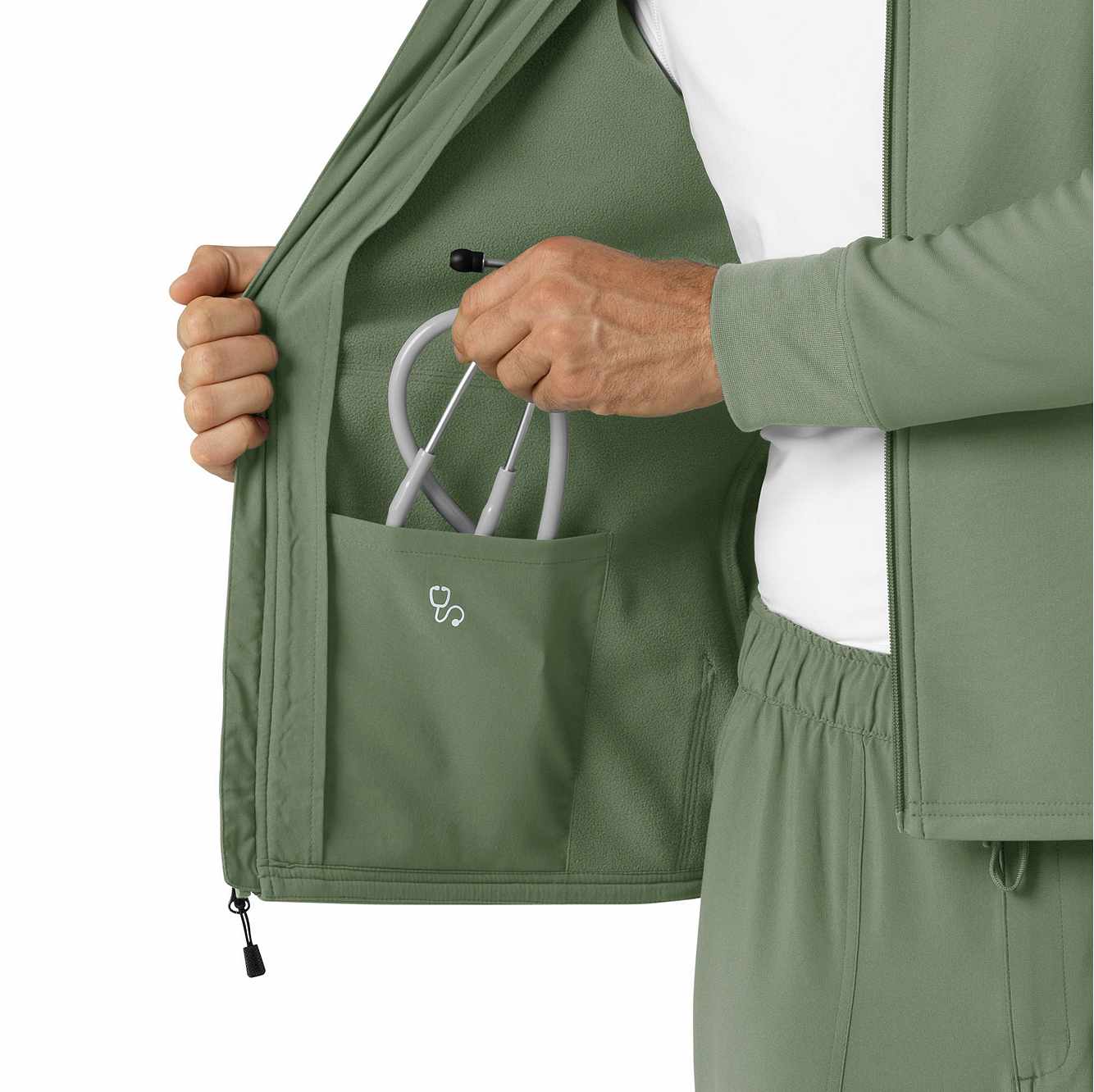 Bonded Fleece Scrub Hoodie