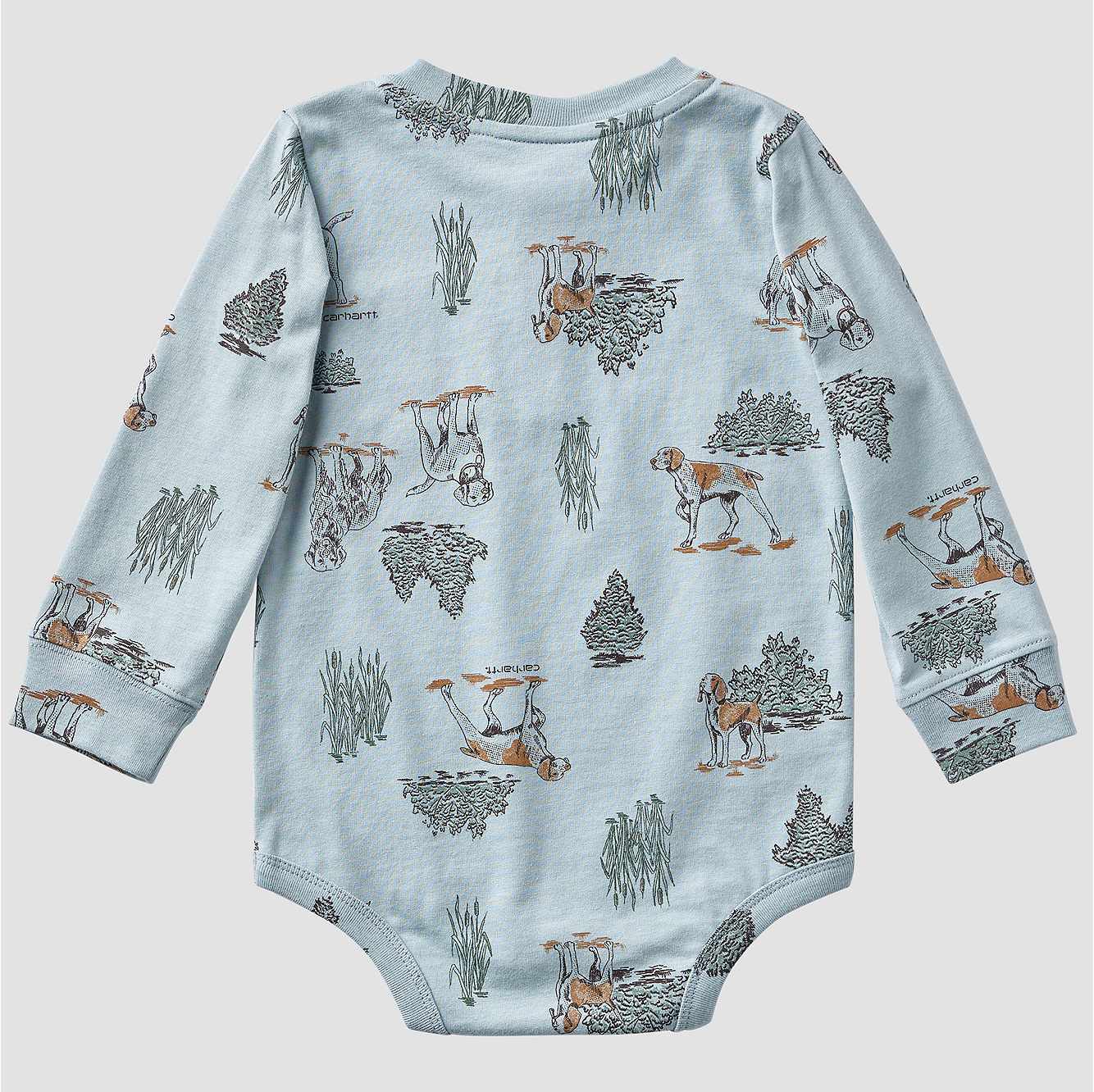 Boys' Long Sleeve Printed Henley Bodysuit (Baby)