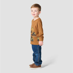 Boys' Long Sleeve Construction Vehicle T-Shirt (Toddler/Child)