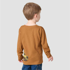 Boys' Long Sleeve Construction Vehicle T-Shirt (Toddler/Child)