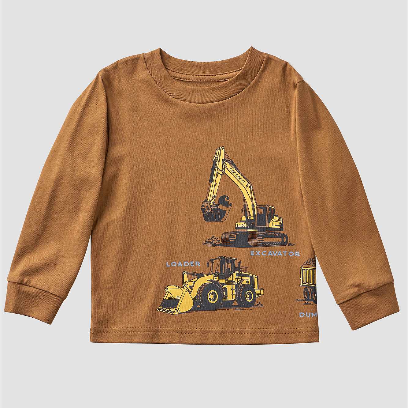 Boys' Long Sleeve Construction Vehicle T-Shirt (Toddler/Child)