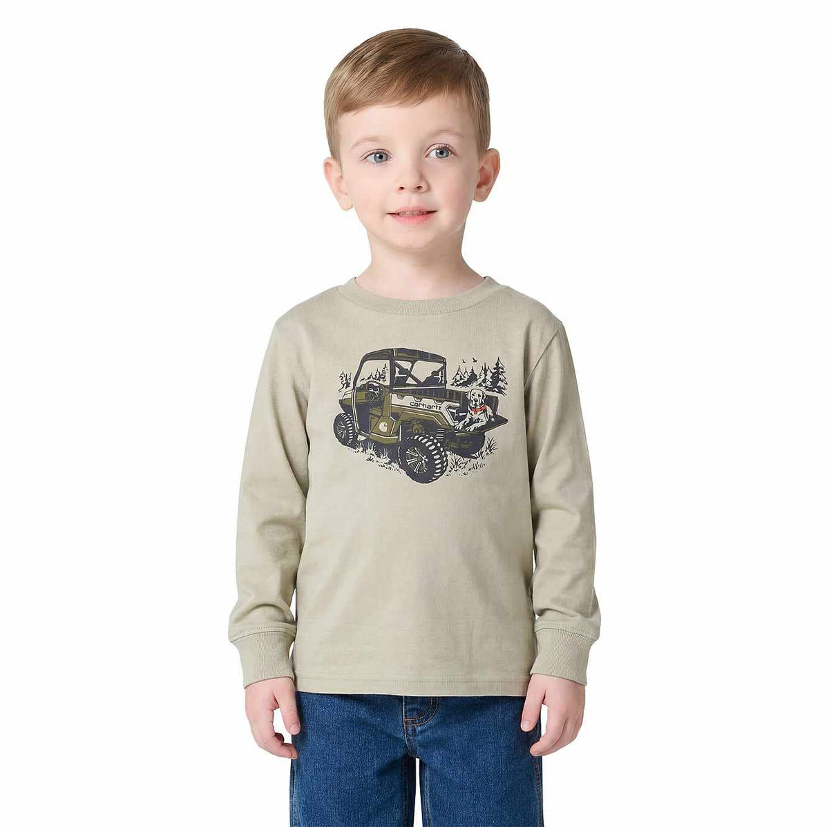 Boys' Long Sleeve Vehicle T-Shirt (Toddler/Child)