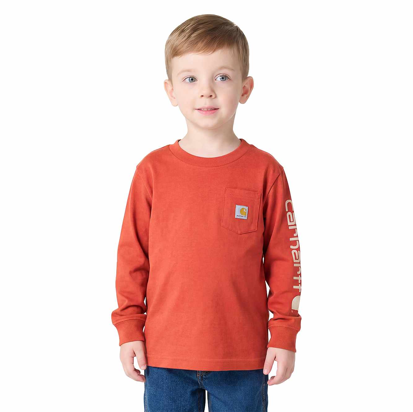 Boys' Long Sleeve Pocket Logo T-Shirt (Toddler/Child/Youth)