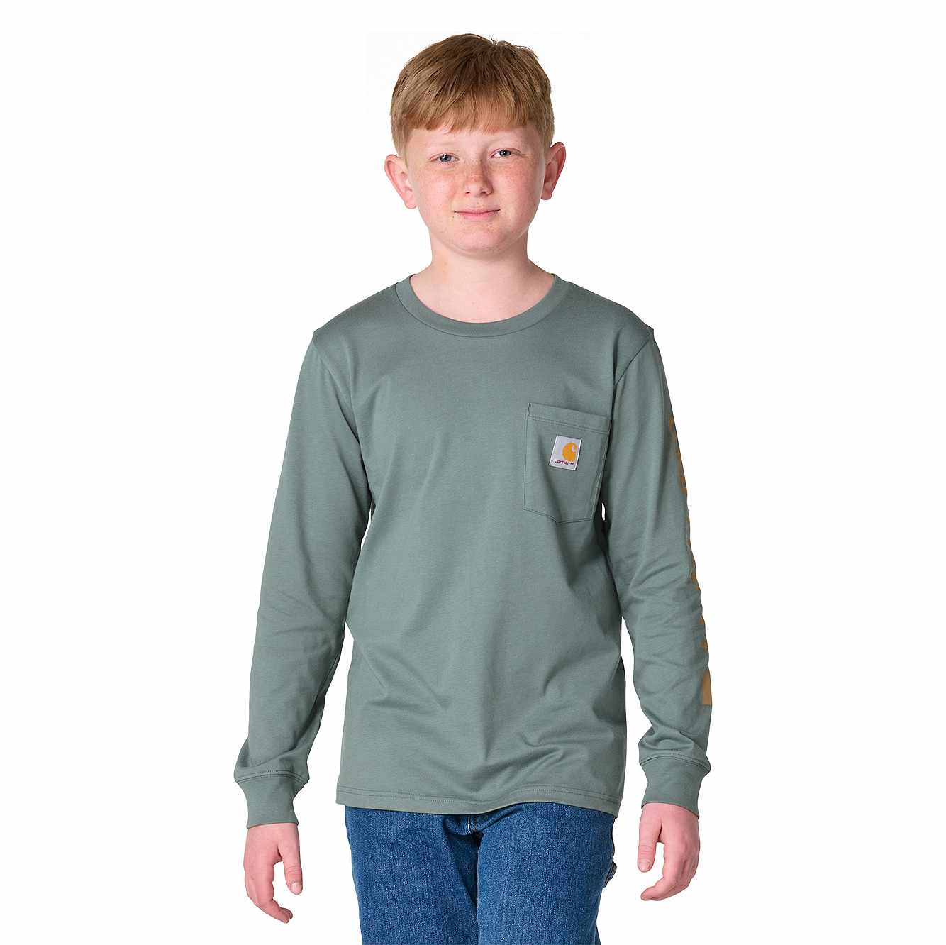 Boys' Long Sleeve Pocket Logo T-Shirt (Toddler/Child/Youth)