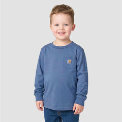 Boys' Long Sleeve Garment Dye Pocket T-Shirt (Toddler/Child/Youth)