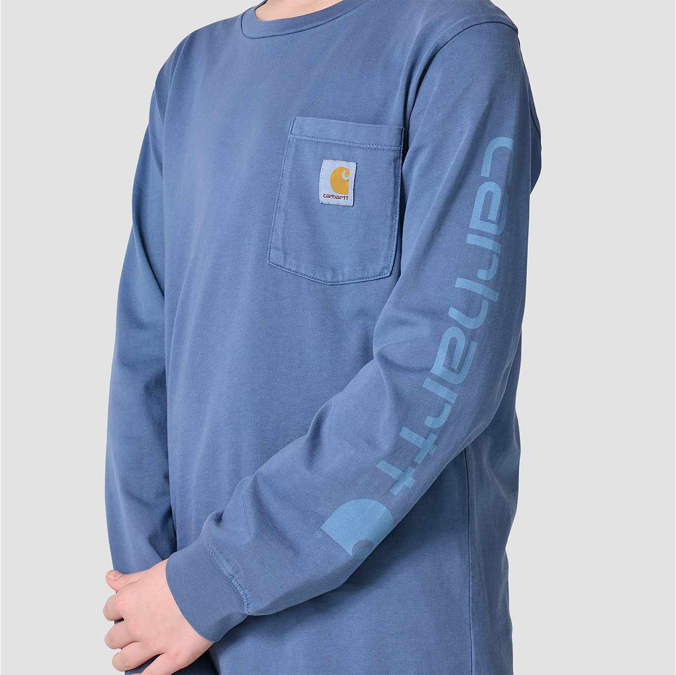 Boys' Long Sleeve Garment Dye Pocket T-Shirt (Toddler/Child/Youth)