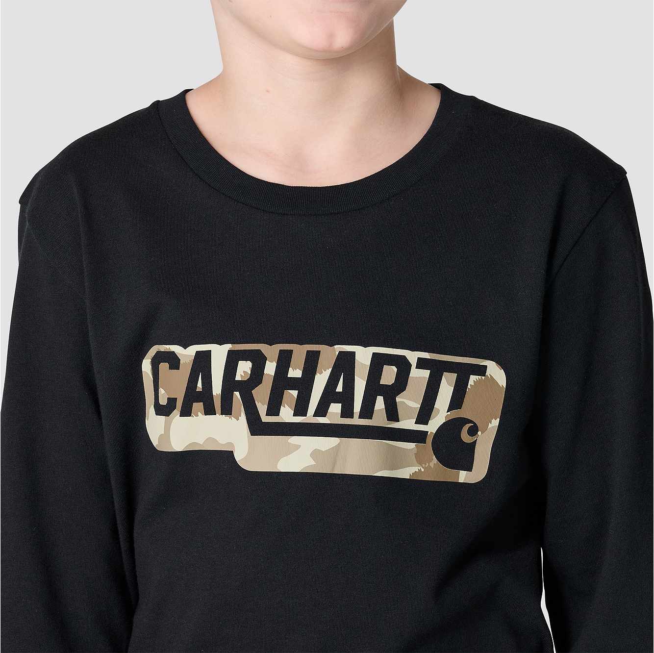 Boys' Long Sleeve Camo Logo T-Shirt (Child/Youth)