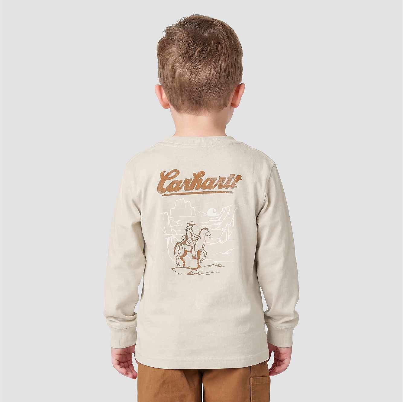 Boys' Long Sleeve Western Pocket T-Shirt (Toddler/Child/Youth)