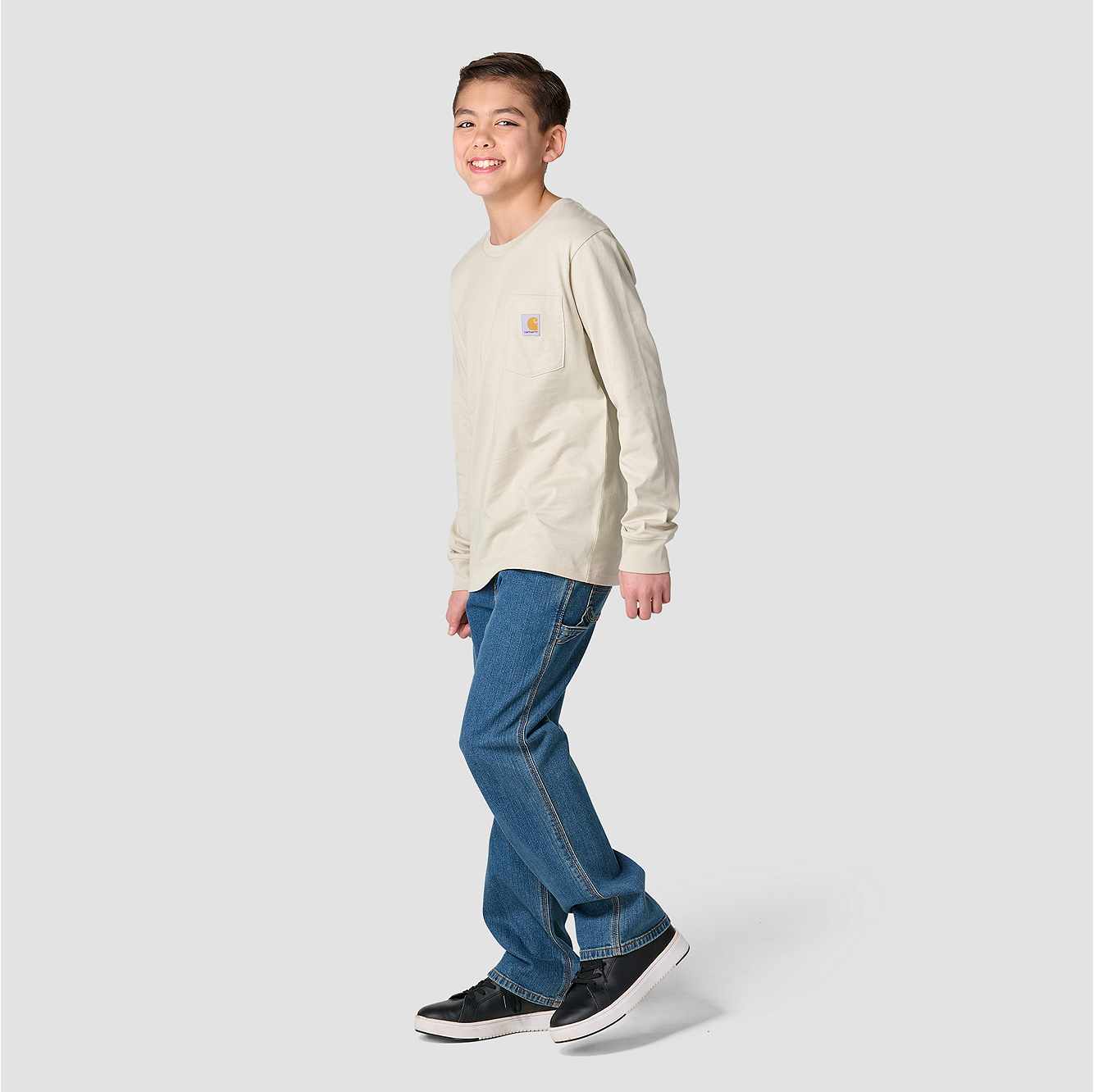 Boys' Long Sleeve Western Pocket T-Shirt (Toddler/Child/Youth)