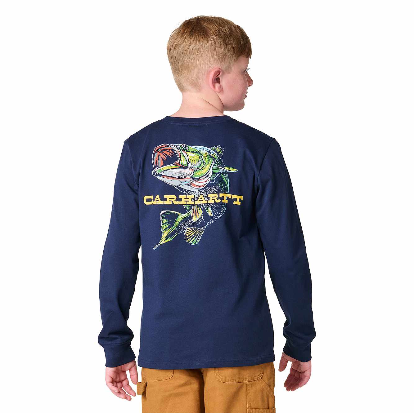 Boys' Long Sleeve Fish T-Shirt (Toddler/Child/Youth)