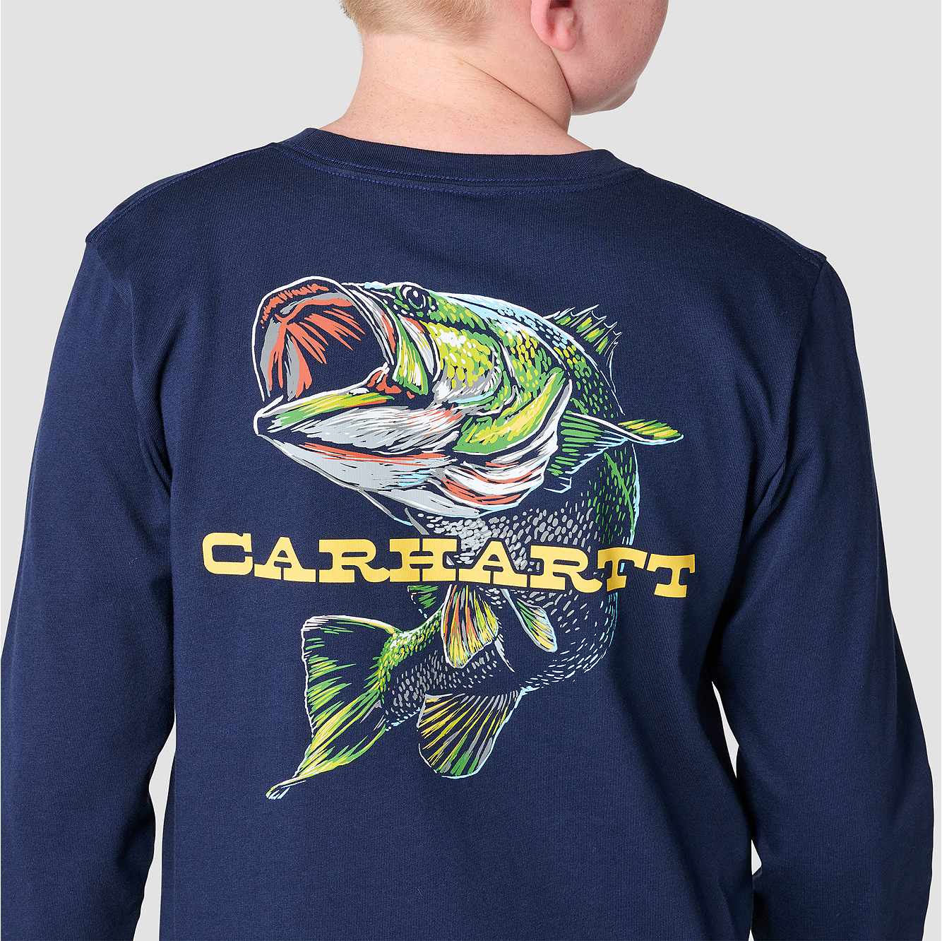 Boys' Long Sleeve Fish T-Shirt (Toddler/Child/Youth)