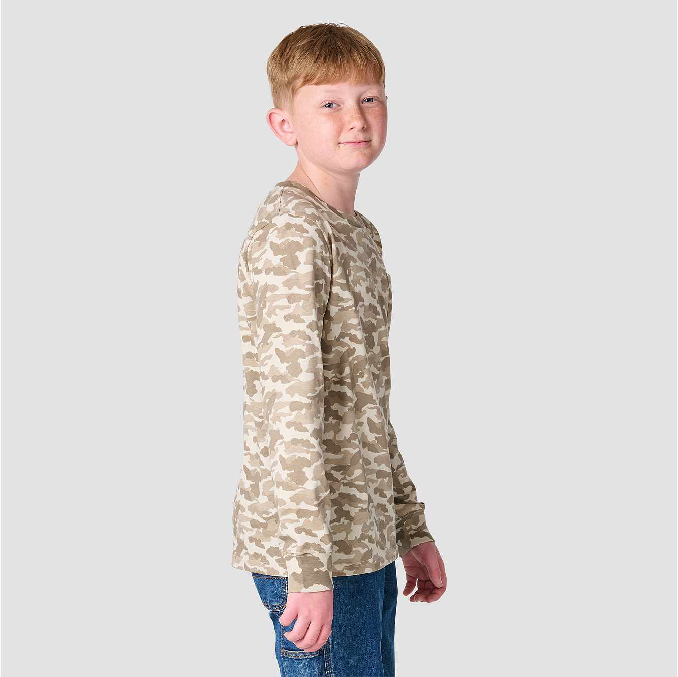Boys' Long Sleeve Camo Pocket T-Shirt (Child/Youth)