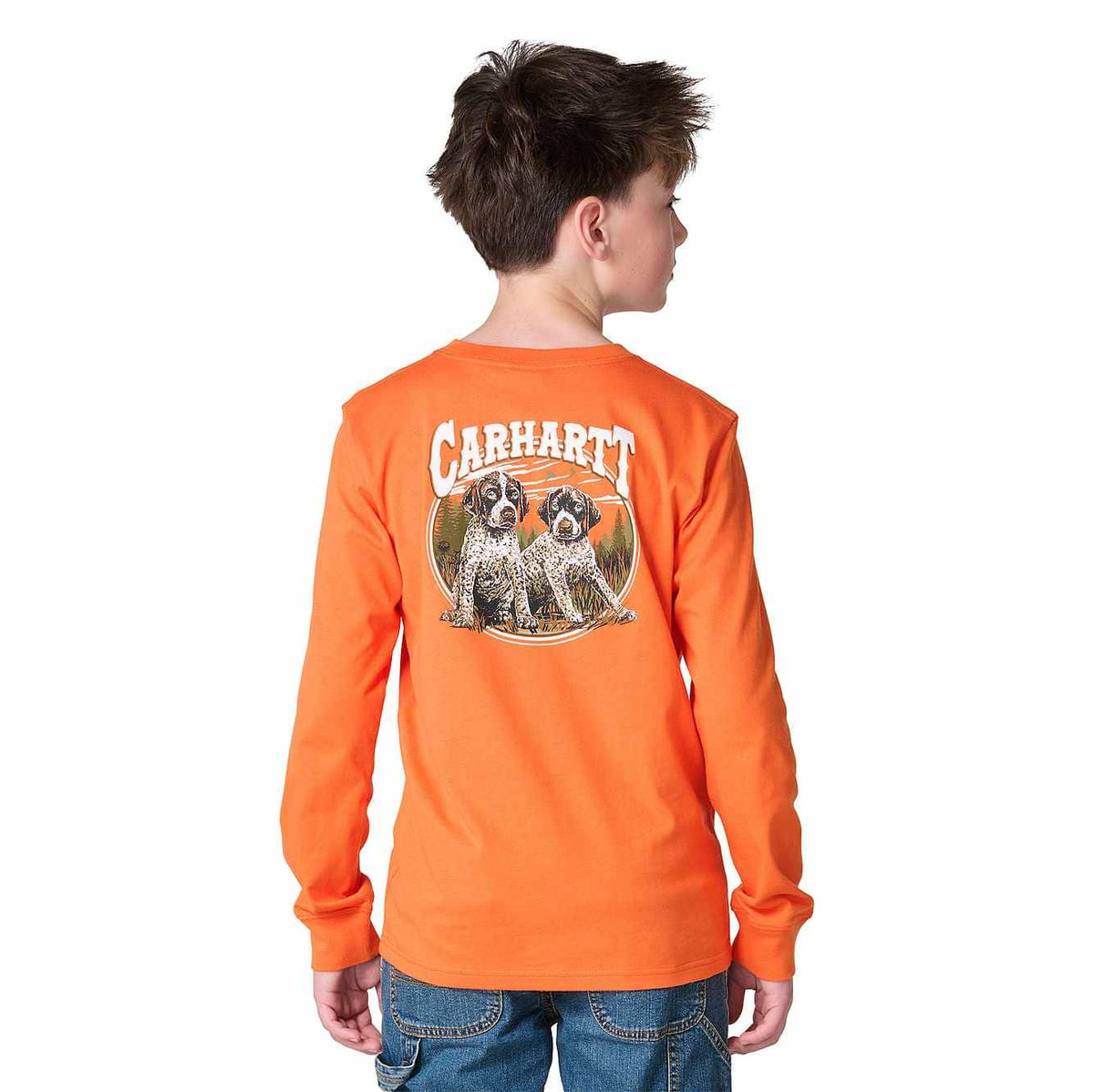 Boys' Long Sleeve Puppy Pocket T-Shirt (Toddler/Child/Youth)