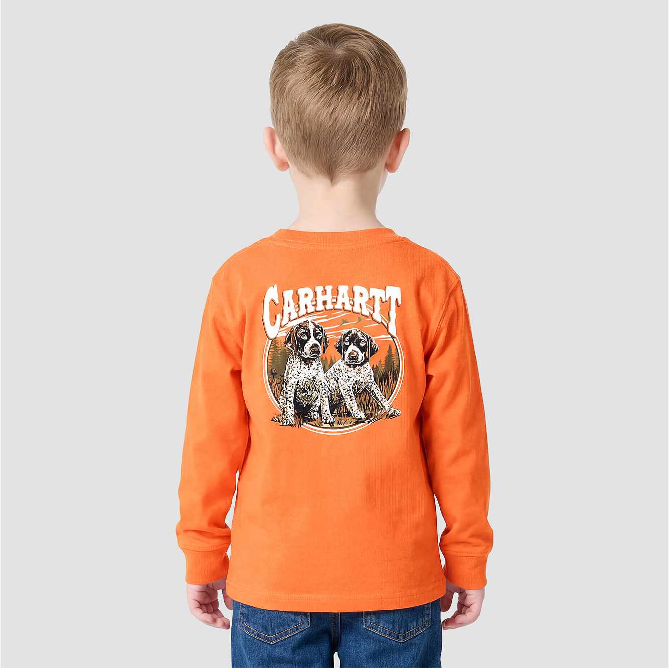 Boys' Long Sleeve Puppy Pocket T-Shirt (Toddler/Child/Youth)