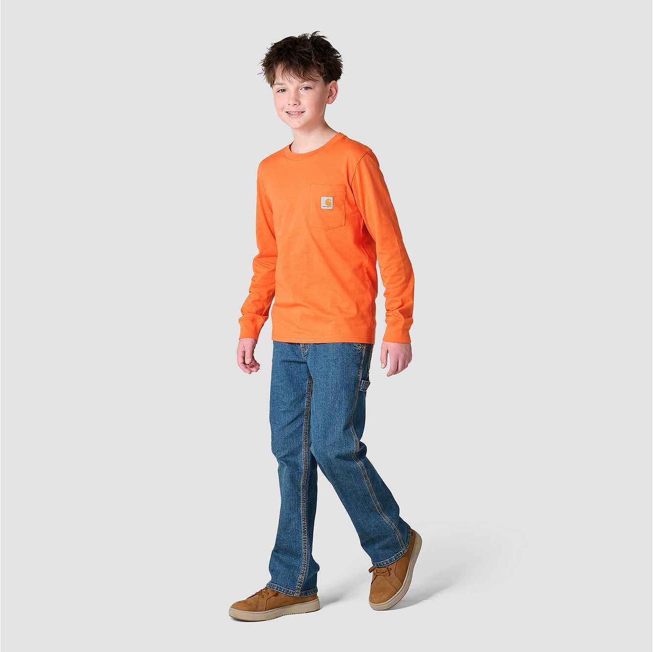 Boys' Long Sleeve Puppy Pocket T-Shirt (Toddler/Child/Youth)