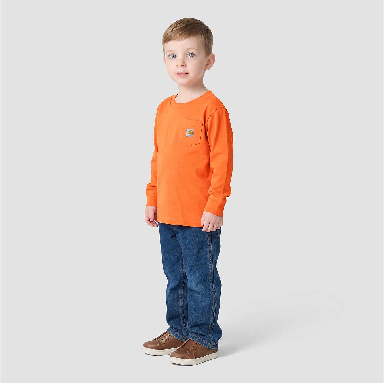 Boys' Long Sleeve Puppy Pocket T-Shirt (Toddler/Child/Youth)