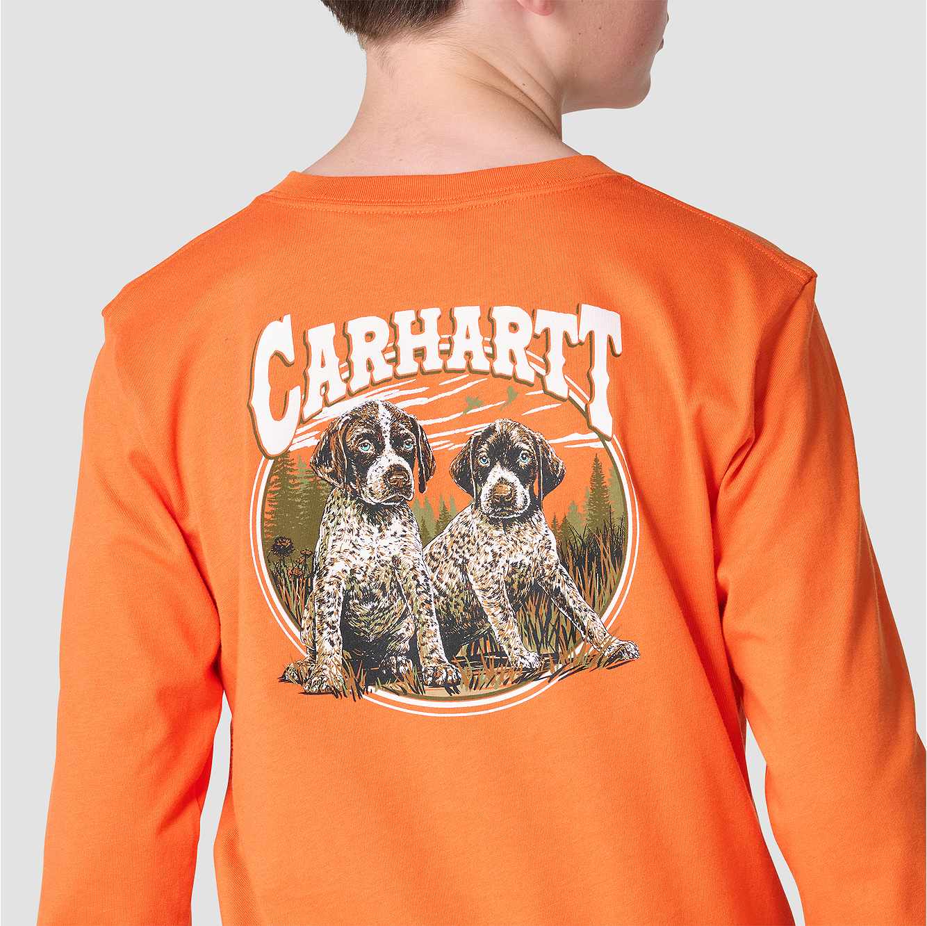Boys' Long Sleeve Puppy Pocket T-Shirt (Toddler/Child/Youth)