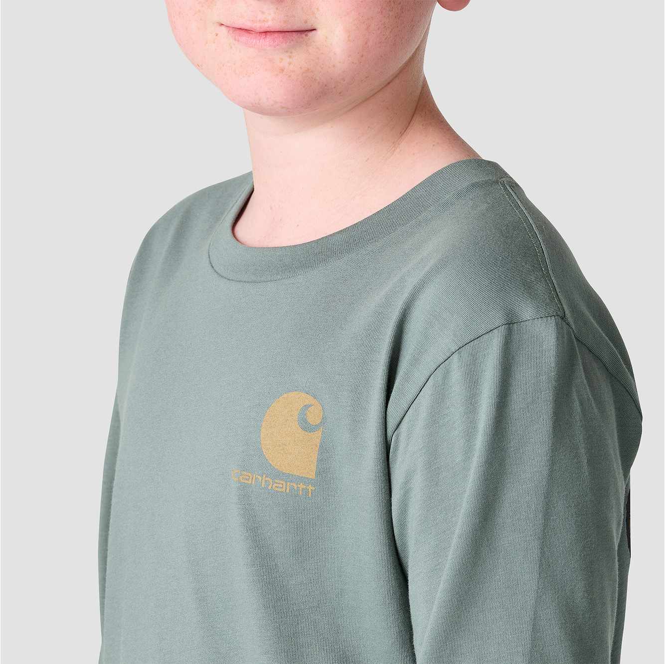 Boys' Long Sleeve Utility Vehicle Pocket T-Shirt (Toddler/Child/Youth)