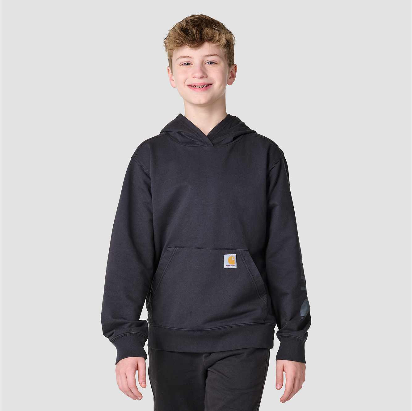 Boys' Long Sleeve Garment Dyed Hooded Sweatshirt (Child/Youth)