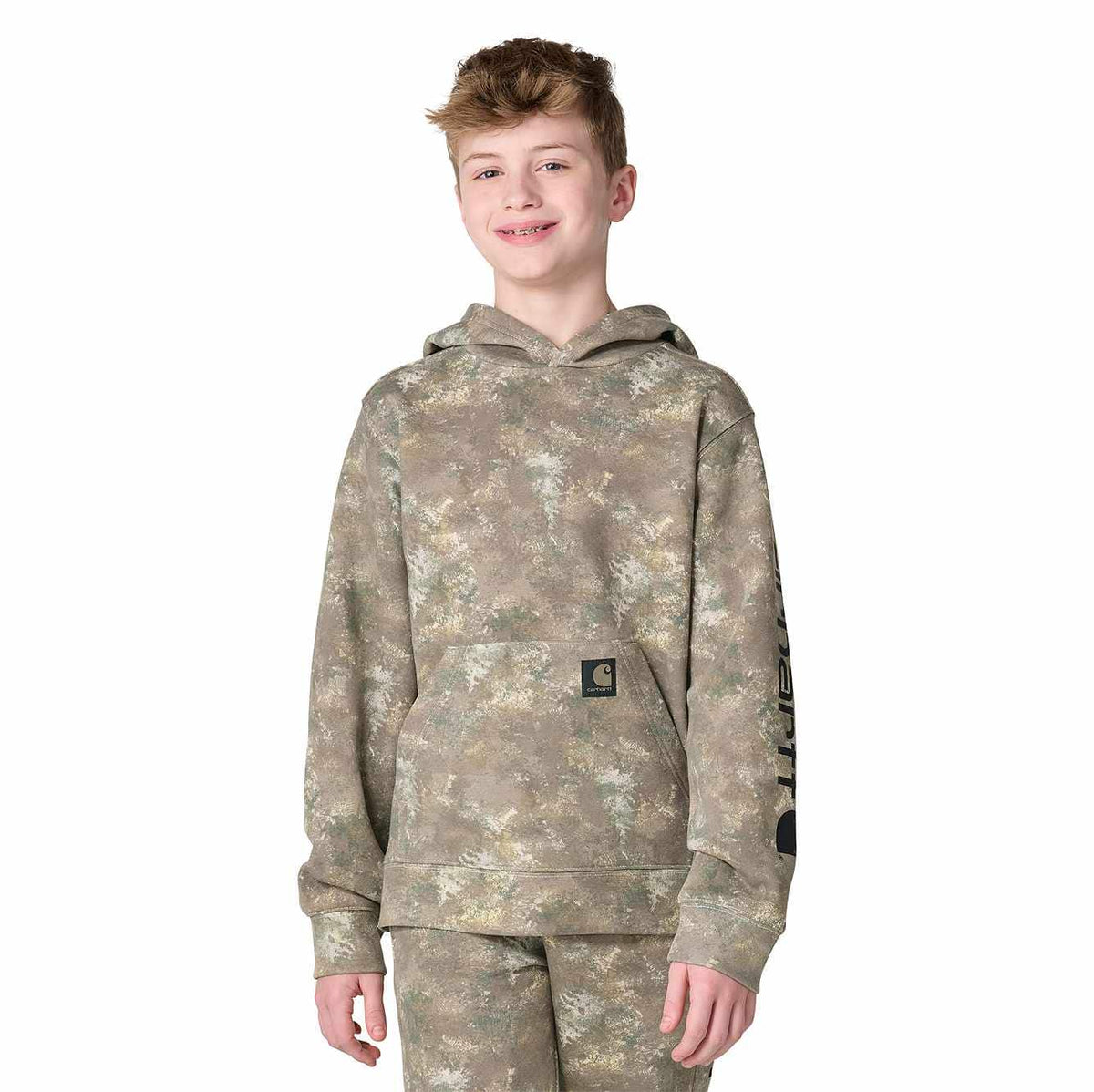 Boys' Long Sleeve Hooded Faded Camo Printed Sweatshirt (Child/Youth)