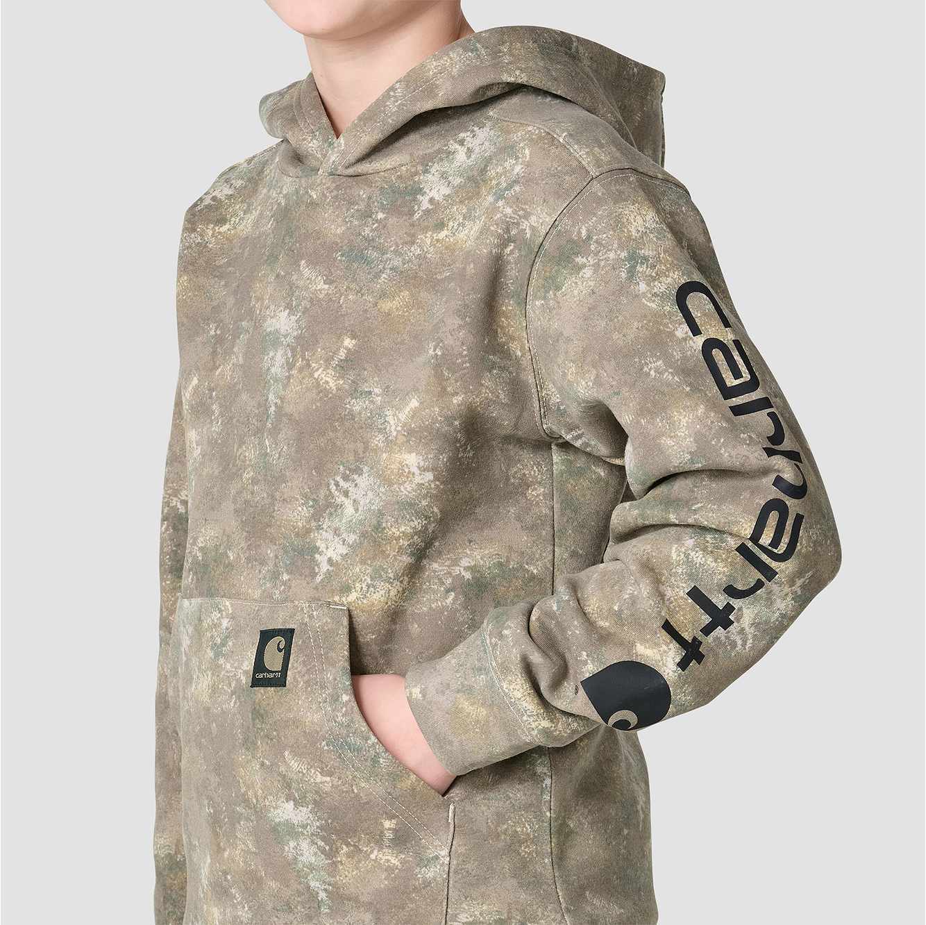 Boys' Long Sleeve Hooded Faded Camo Printed Sweatshirt (Child/Youth)