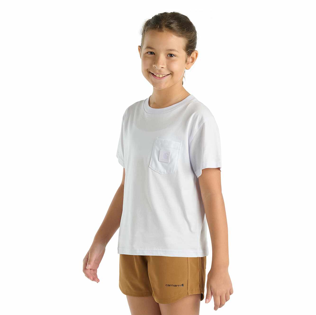 Girls' Short Sleeve Tonal Patch Pocket T-Shirt (Toddler/Child/Youth)