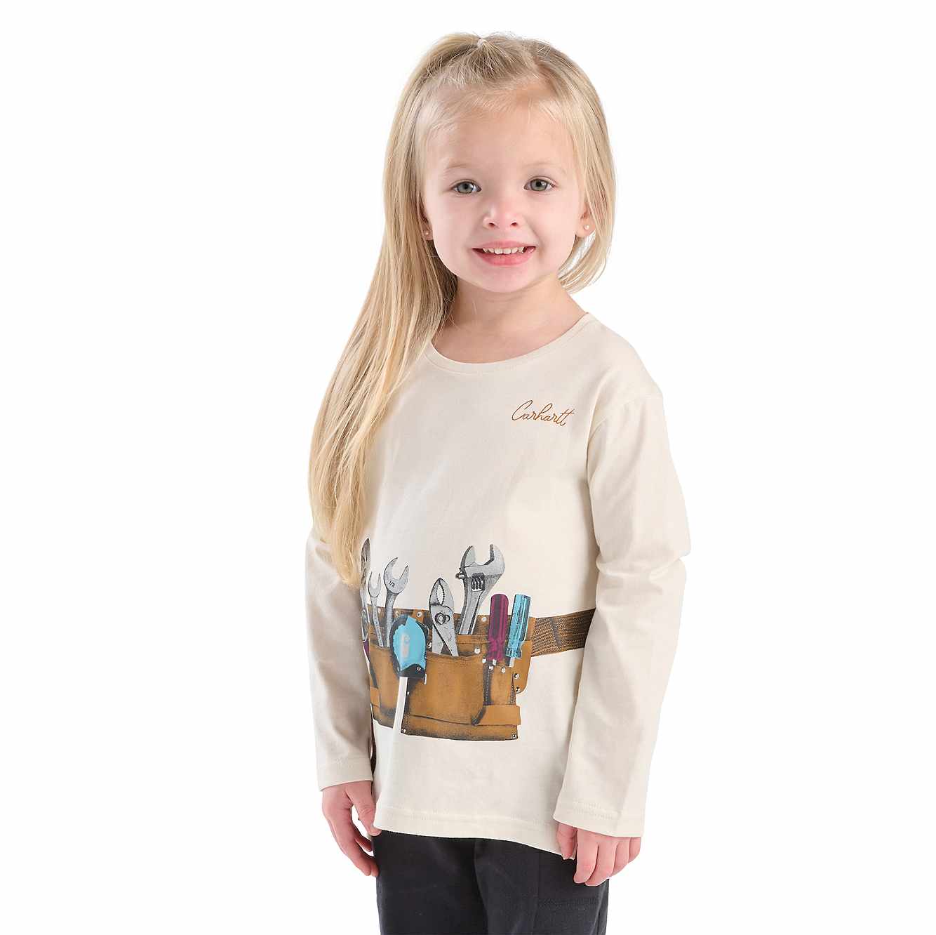 Girls' Long Sleeve Tool Belt T-Shirt (Toddler/Child)