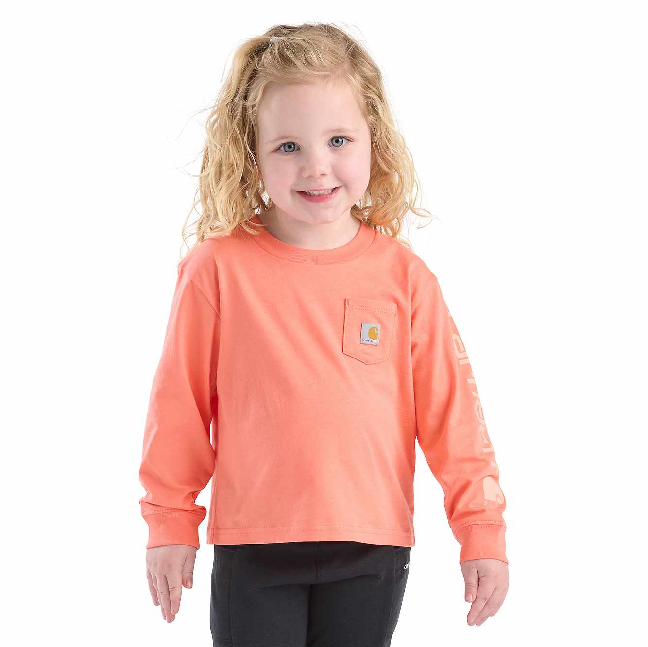 Girls' Long Sleeve Core Logo T-Shirt (Toddler/Child/Youth)