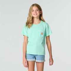 Girls' Short Sleeve Re-Engineered Garment Dye Pocket T-Shirt (Child/Toddler/Youth)
