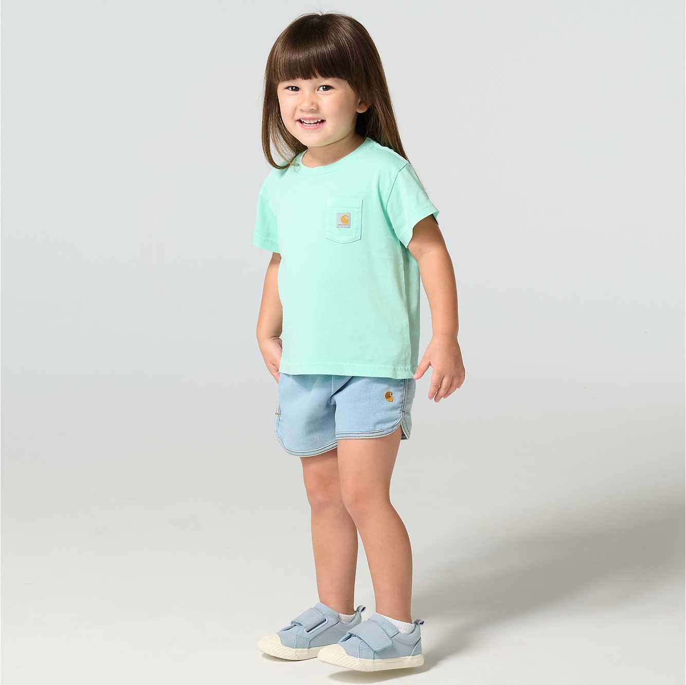 Girls' Short Sleeve Re-Engineered Garment Dye Pocket T-Shirt (Child/Toddler/Youth)