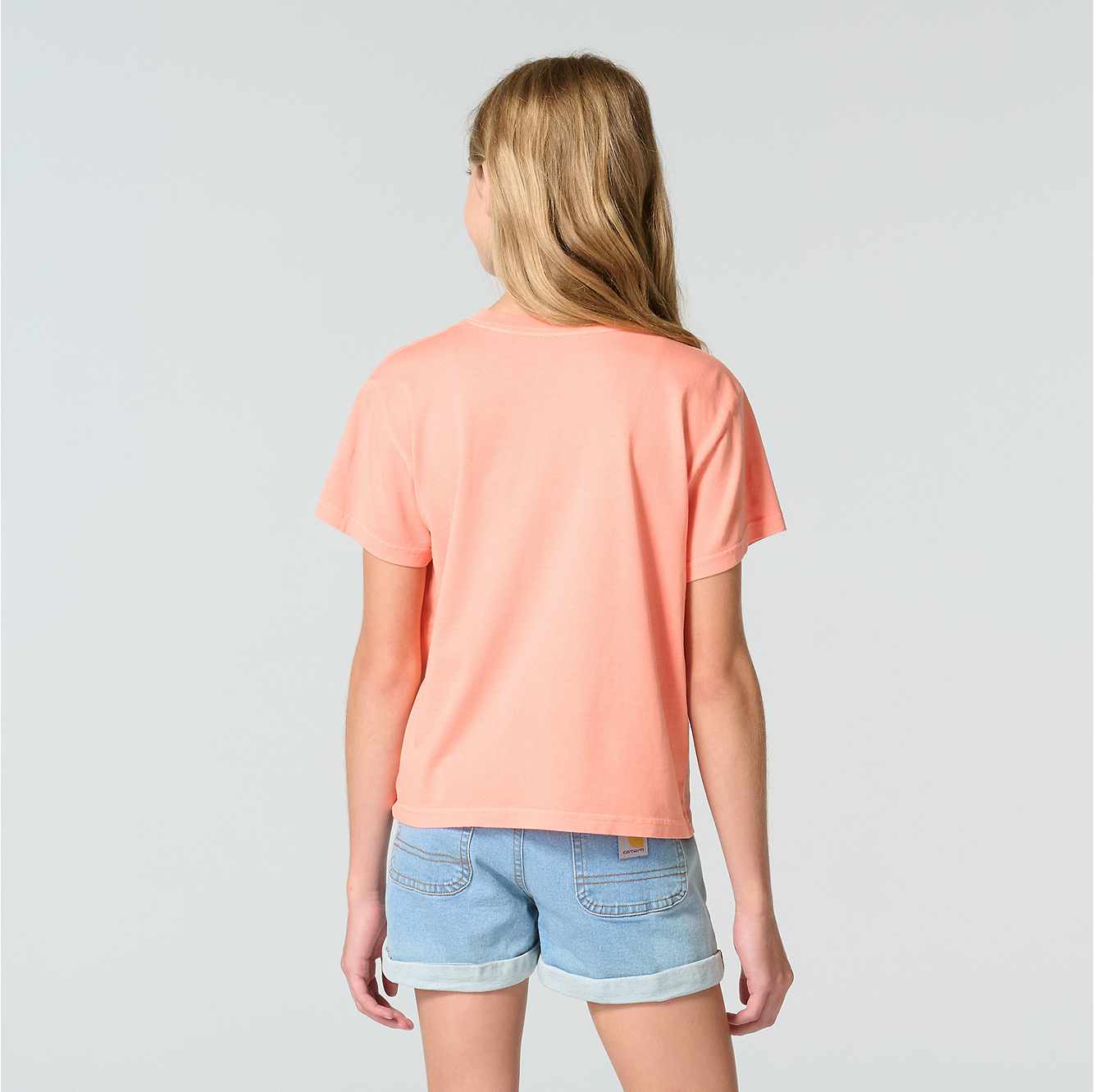 Girls' Short Sleeve Re-Engineered Garment Dye Pocket T-Shirt (Child/Toddler/Youth)