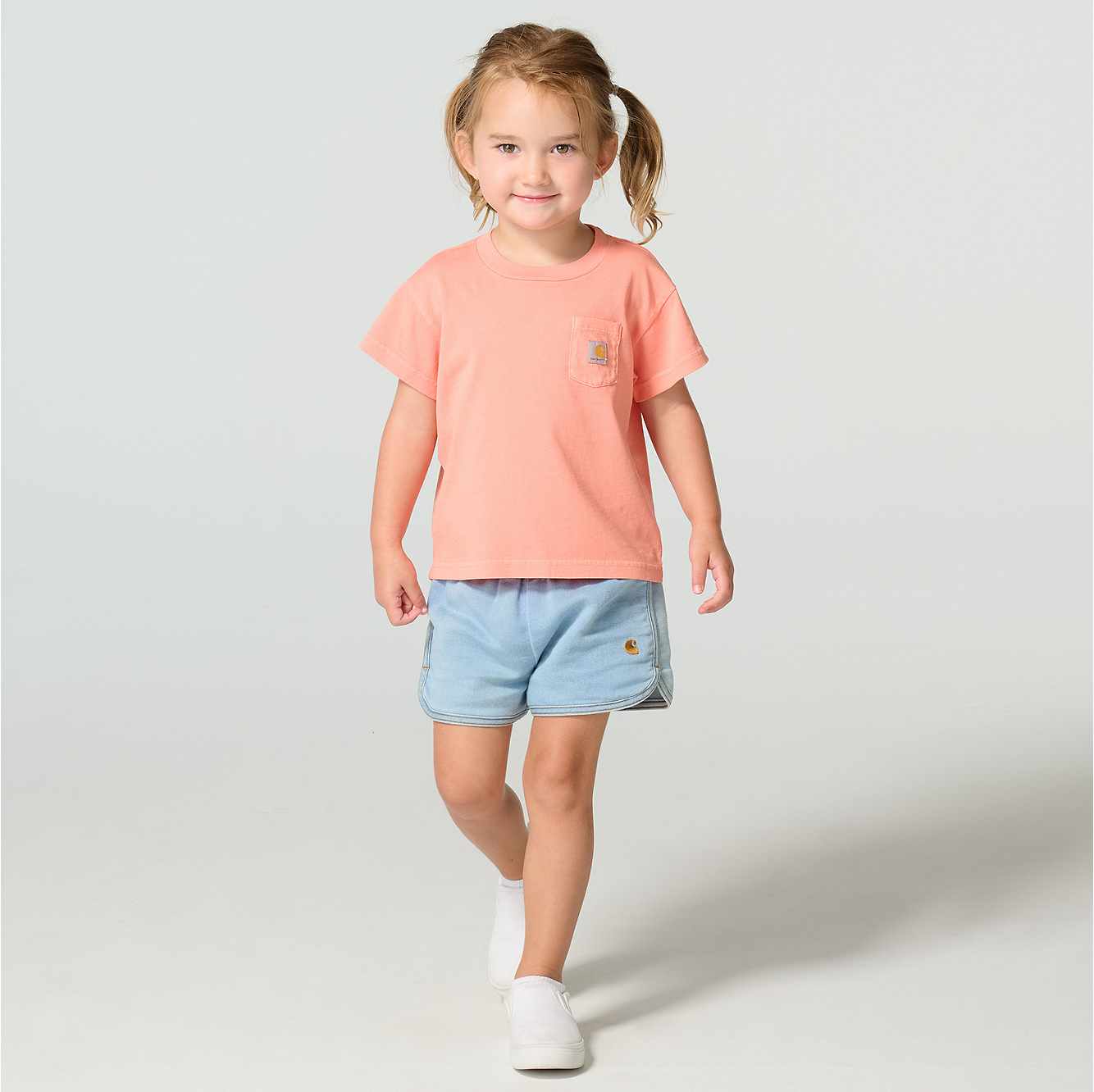 Girls' Short Sleeve Re-Engineered Garment Dye Pocket T-Shirt (Child/Toddler/Youth)