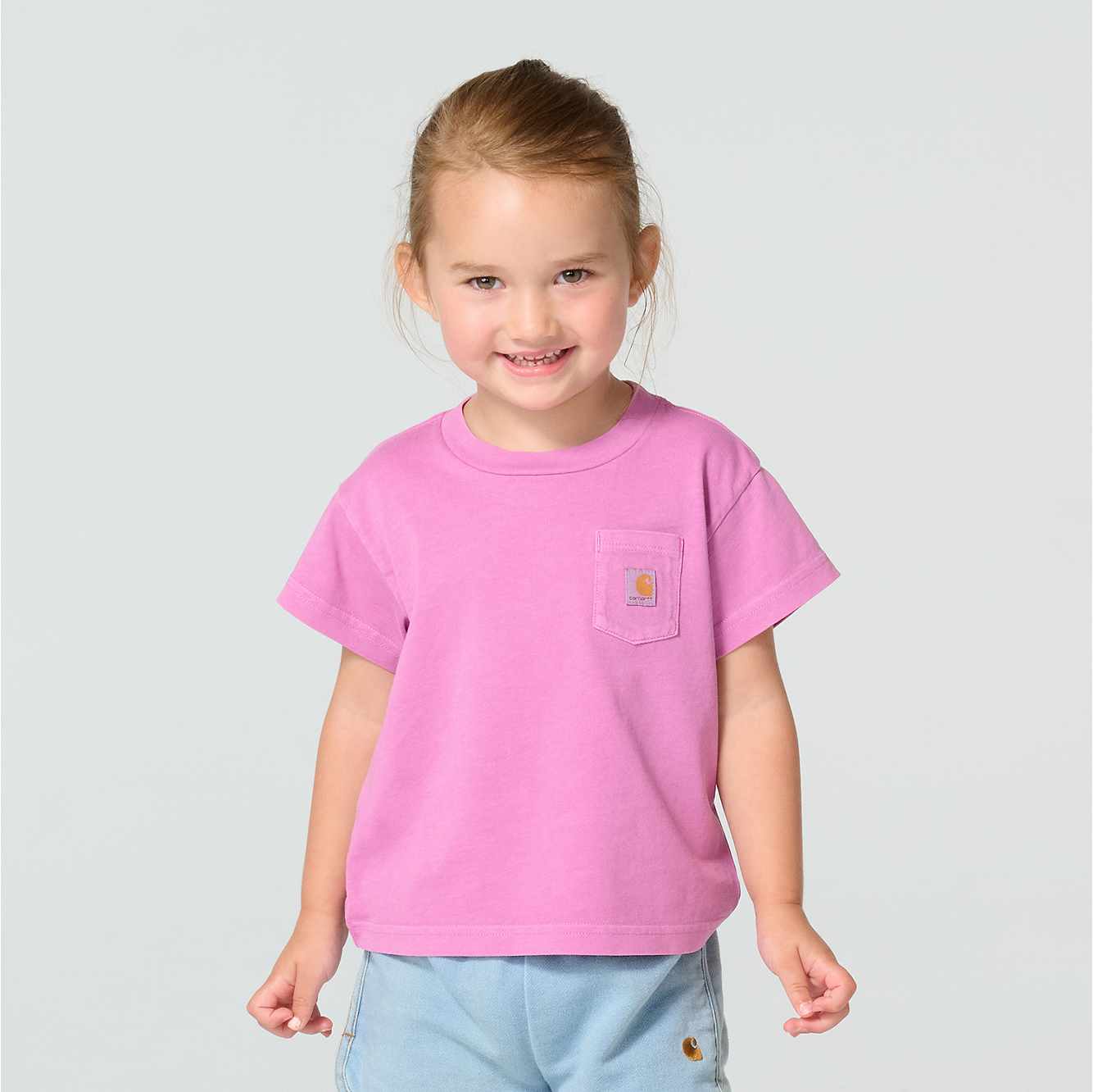 Girls' Short Sleeve Re-Engineered Garment Dye Pocket T-Shirt (Child/Toddler/Youth)