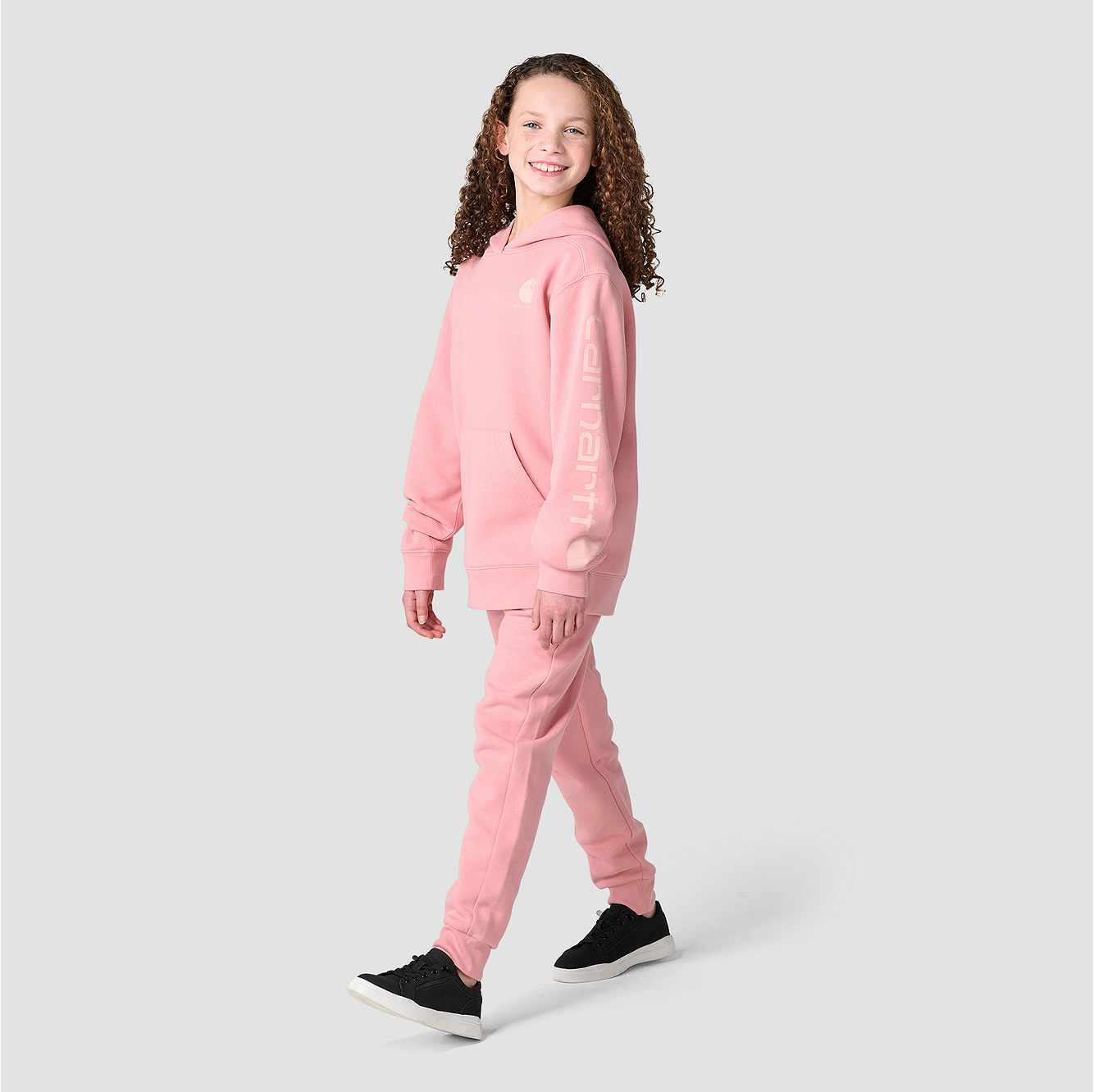Girls' Long Sleeve Hooded Logo Sweatshirt (Child/Youth)