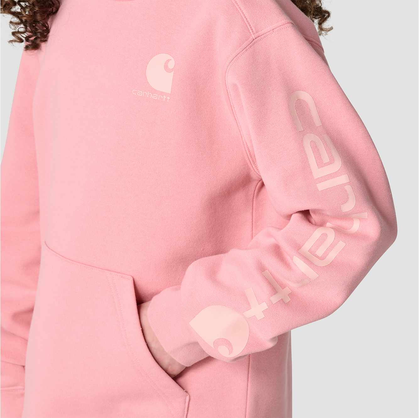 Girls' Long Sleeve Hooded Logo Sweatshirt (Child/Youth)