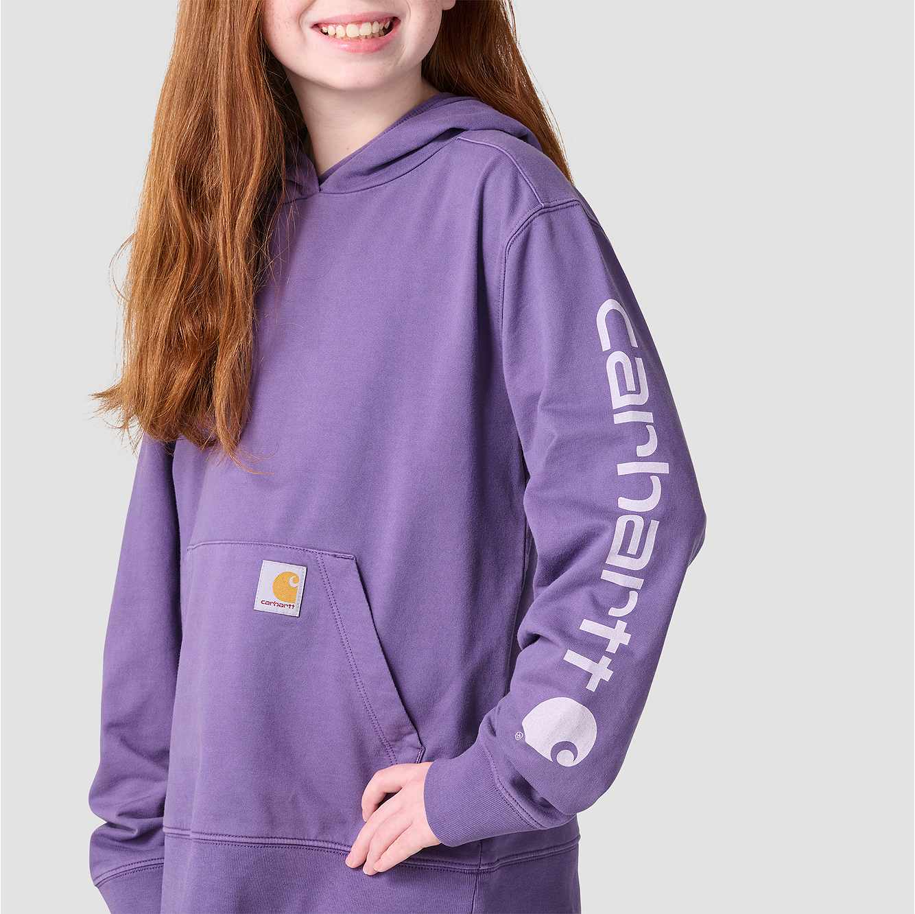 Girls' Long Sleeve Garment Dyed Hooded Sweatshirt (Child/Youth)