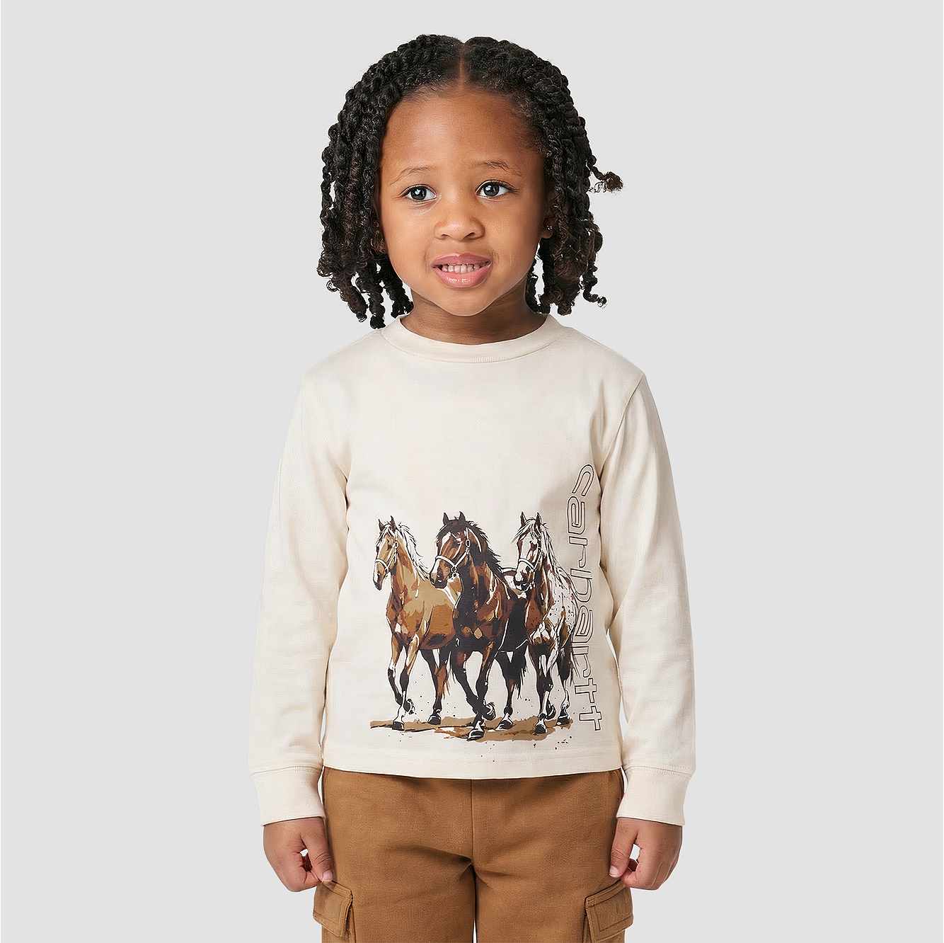 Girls' Long Sleeve Wild Horses T-Shirt (Toddler/Child/Youth)