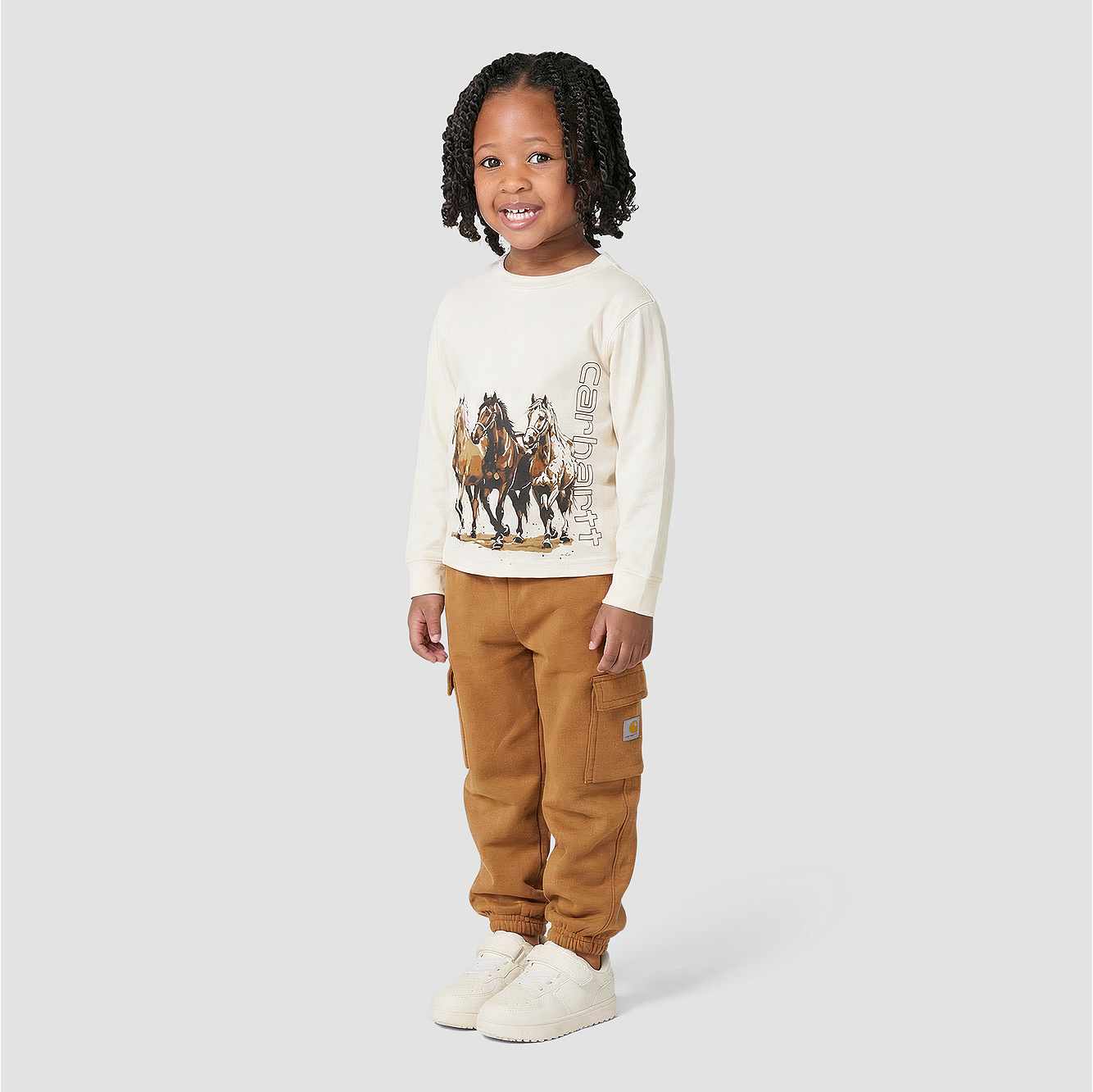 Girls' Long Sleeve Wild Horses T-Shirt (Toddler/Child/Youth)